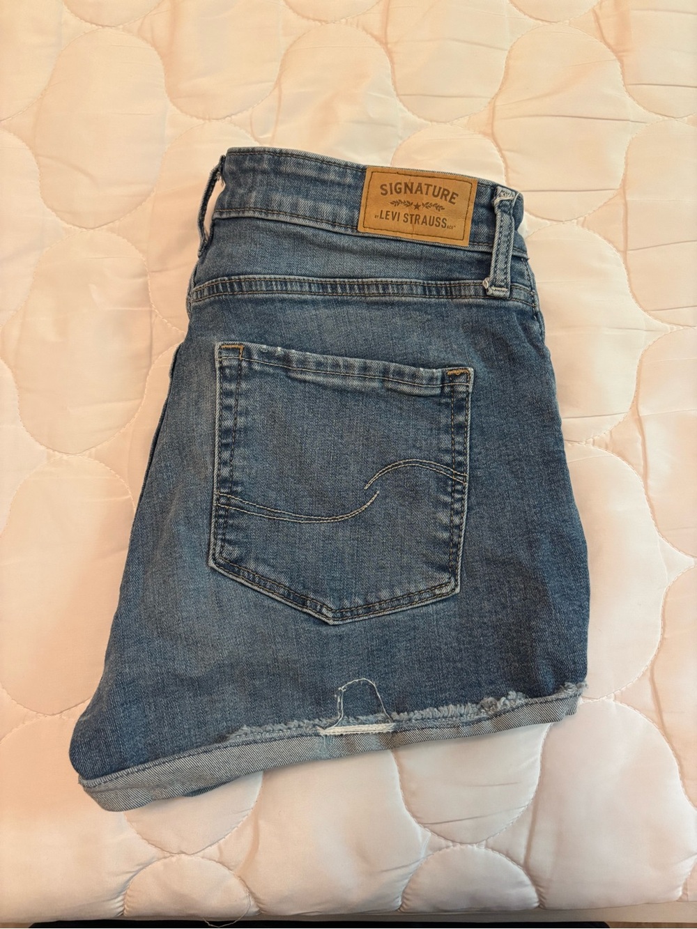 Levi’s Denim Roll-Cuff Women's Shorts - Blue - Picture 3 of 5